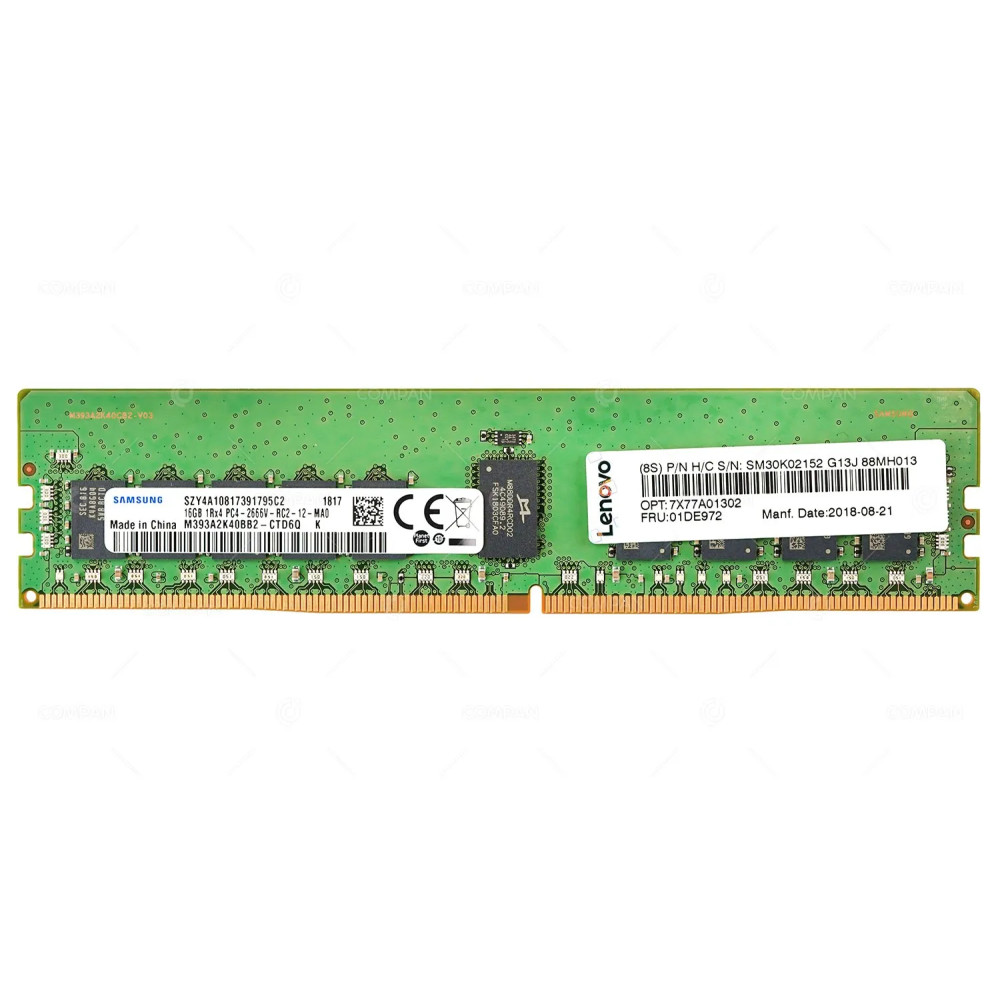 01DE972 LENOVO DDR4 16GB 1RX4 PC4-21333 2666MHZ RDIMM CL19